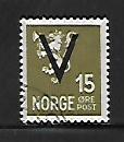 NORWAY, 227, USED, 1941 ISSUE, OVPTD V