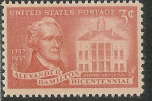 US Cat # 1086, Hamilton, MNH*-