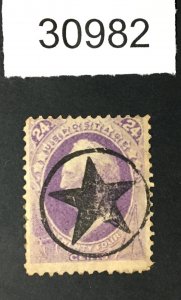 US STAMPS # 153 STAR IN CIRCLE USED LOT #30982