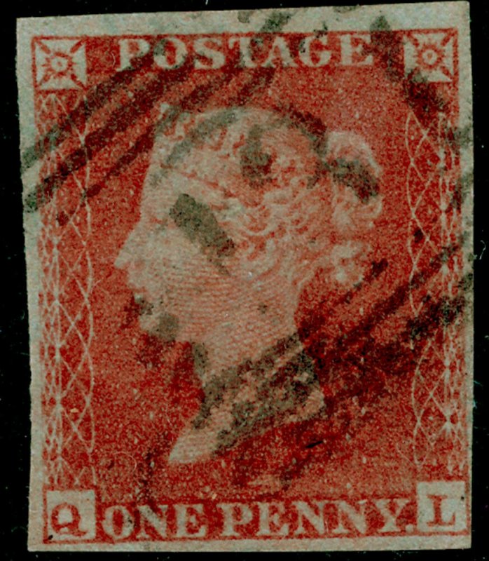 SG8, 1d red-brown PLATE 157, USED. Cat £50. QL