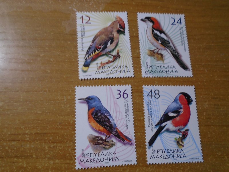 Macadonia  #  312-15    MNH    Birds