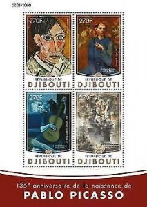 2016 Djibouti  Mnh Pablo Picasso. Michel Code: 954-957  |  Scott Code: 913