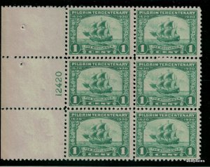 BOBPLATES #548 Pilgrim Full Left Plate Block 12420 F-VF NH SCV=$105