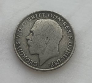 Great Britain, 1922 Silver Coin, One Florin King George V