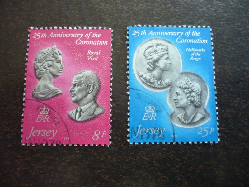 Stamps - Jersey - Scott# 195-196 - CTO Set of 2 Stamps