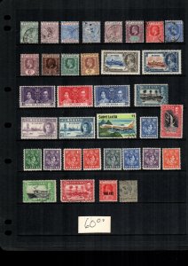 St. lucia  34  diff  cat $ 60.00 used and mint lot collection