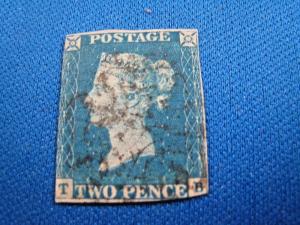 GREAT BRITAIN  -  SCOTT #2  -  Used      (brig) 