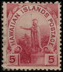 Hawaii 76 - Used - 5c Statue of Kamehameha I (1894) (cv $2.00)