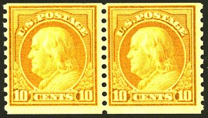 U.S. #497 MINT PAIR OG NH