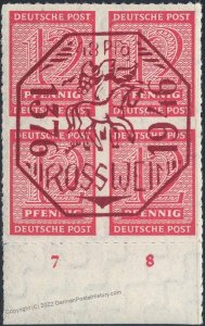 Germany 1946 SBZ Soviet Zone Rosswein Local Mi2 Block MNH Horse Topical O 107152