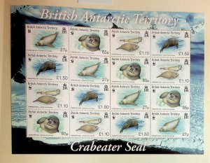 BRITISH ANTARCTIC TERRITORY (BAT) Sc 410-3+413a NH SET+M/S OF 2009 - SEA ANIMALS