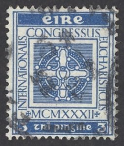 Ireland Sc# 86 Used 1932 3p Cross of Cong & Chalice