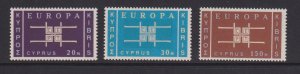 Cyprus   #229-231  1963  MNH  Europa