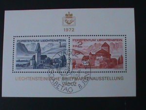 ​LIECHTENSTEIN-1972-SC#525- 8TH LIBA'72 STAMP EXHIBITION-VADUZ-MNH S/S-VF