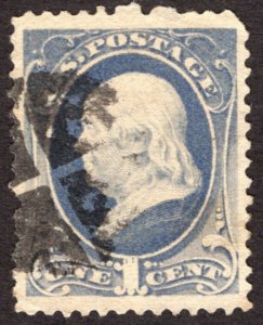 1881, US 1c, Franklin, Used, Well-Centered, Sc 206