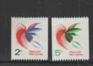 PAPUA NEW GUINEA #291A-292 1969 BIRDS OF PARADISE MINT VF NH O.G  aa