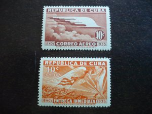 Stamps - Cuba - Scott# 332-336, C22-C23, E9 Mint Hinged Set of 8 Stamps