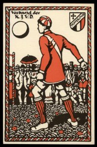 Germany 1913 WWI Catholic Youth KJVD Patriotic Ad Card Unused 98319