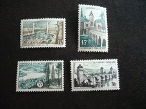 Stamps - France - Scott# 836-839 - Mint Never Hinged Set of 4 Stamps