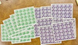 1933 CENTURY of PROGRESS 730-31 souvenir  sheet 25  NO GUM AS ISSUED 8 sets VF