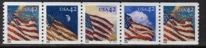 US 4247a (4244-4247) 2008 42c Flag PNC 5 MNH