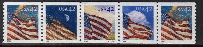 US 4247a (4244-4247) 2008 42c Flag PNC 5 MNH