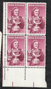 1932 Babe Zaharias MNH Plate Block LL