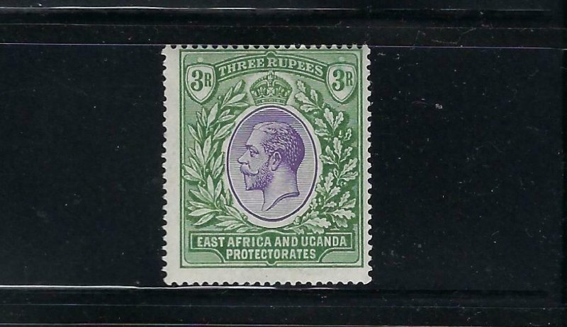 EAST AFRICA UGANDA SCOTT #51 1912-18 GEORGE V-  3 RUPEES - WMK 3- MINT LH