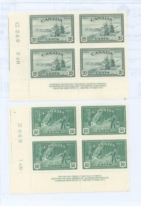 Canada #271-272 Mint (NH) Plate Block
