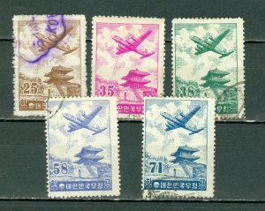 KOREA 1954 AIR #C12-16  USED NO THINS...$7.50