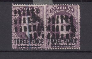 St Helena QV 1864 3d on 6d Pair SG11 FU BP8957