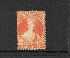 NEW ZEALAND 1871  2d  ORANGE   FFQ  MLH  P12 1/2    CP A2S3   SG 133 CHALON