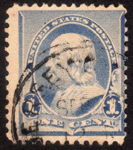 1890, US 1c, Franklin, Used, Sc 219