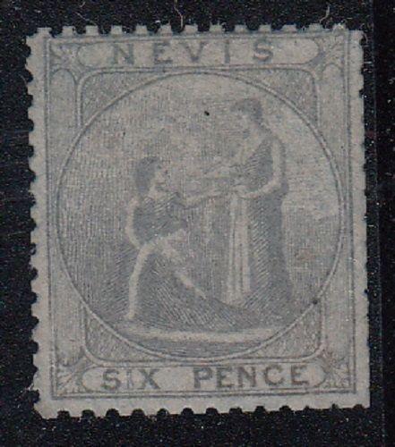 Nevis Scott 3 Mint hinged (clipped perfs one side) - Catalog Value $700