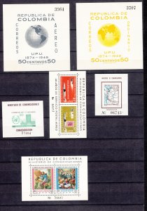 Z3941, 6 dif colombia s/s mnh  #587c,99,725,c350,c372,c388