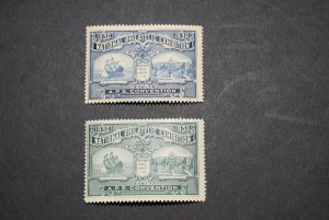 1930 National Philatelic Exhibition A.P.S. Convention Blue & Green