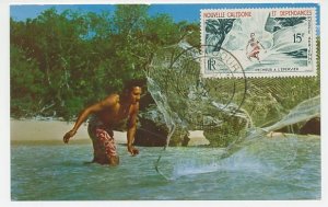 Maximum card New Caledonia 1962 Cast net fishing