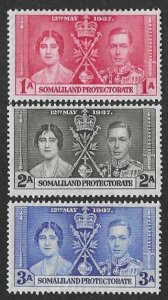 Somaliland Protectorate 81-83 Mint  SCV $1.10