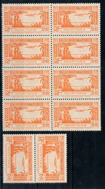 [HIP4742] Mauritania 1940 airmail good stamps very fine MNH (10x)