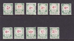 New Zealand 1899 Sc J1-J11 set of 11 MH