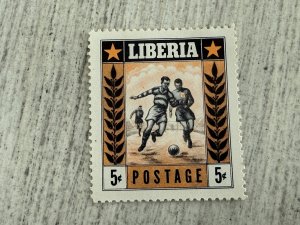 Liberia #348 MH, 5c, Soccer,  2024 SCV.$0.25