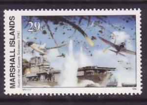 Marshall Islands-Sc#324- id9-unused NH 29c Eastern Solomons battle-WWII-1992-