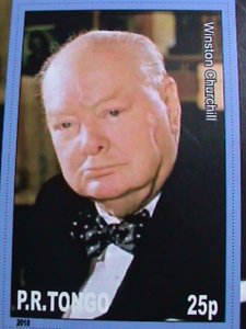 TONGA-2010 FAMOUS PERSON WINSTON CHURCHILL-IMPERF: MNH S/S SHEET-VERY FINE