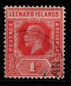 LEEWARD ISLANDS SG60 1921 1d CARMINE-RED FINE USED