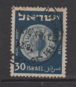 Israel  Scott #  42  used  simgle