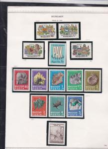 hungary issues of 1969 fossils etc stamps page ref 18296