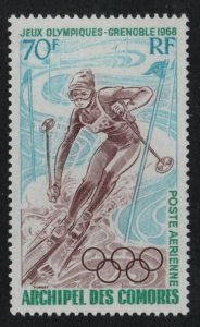 Comoro Islands Scott C22 MH* Winter Olympic Airmail stamp