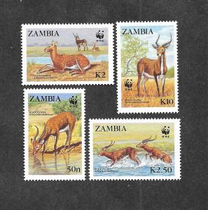 Zambia 427-430 Mint NH MNH Flora Fauna Wildlife WWF!