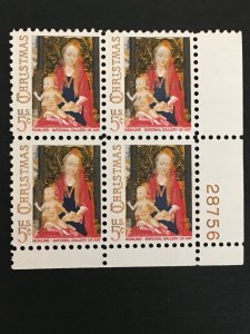 Scott # 1321 Christmas - Madonna and Child, MNH Plate Block of 4