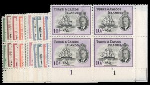 Turks & Caicos Islands #105-117 Cat$353.20, 1950 George VI, complete set in b...